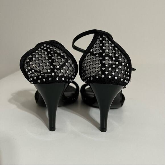 Zara Black RHINESTONE HEELED SANDALS LIMITED EDITION - Picture 12 of 13
